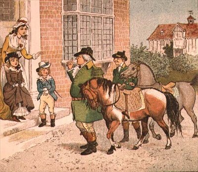 Illustration de Ride-a-cock-horse to Banbury Cross (Apportant des chevaux aux enfants) - Randolph Caldecott
