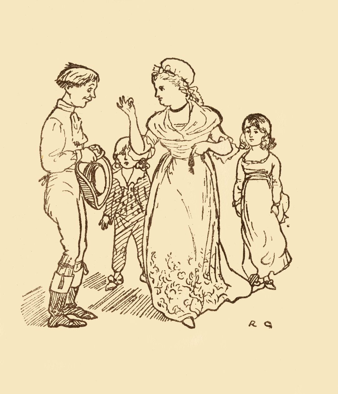 Mme Gilpin paie le postillon pour retrouver son mari, 1878, vers 1918 - Randolph Caldecott