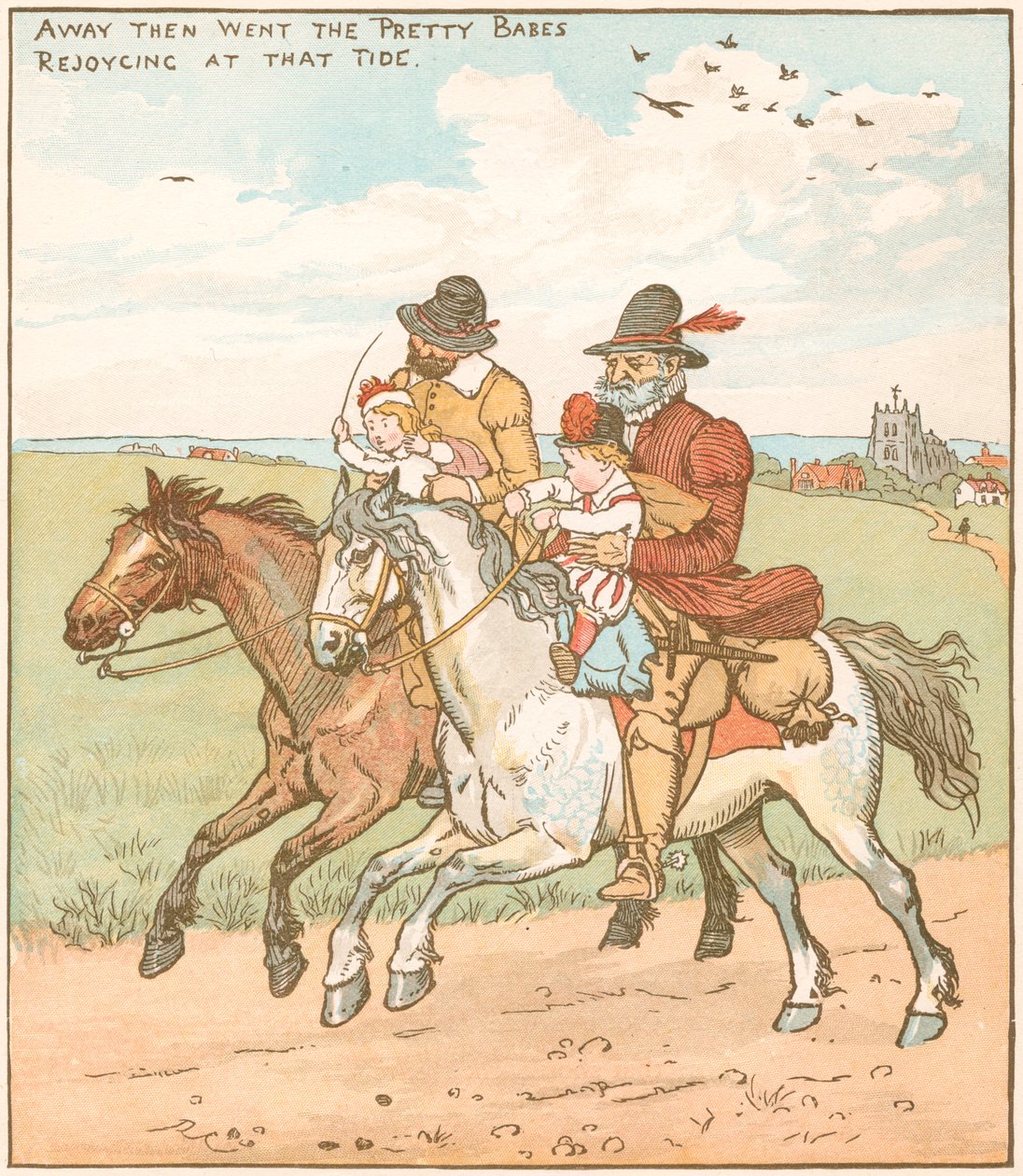 Scène de Les Enfants dans les Bois, 1878 - Randolph Caldecott