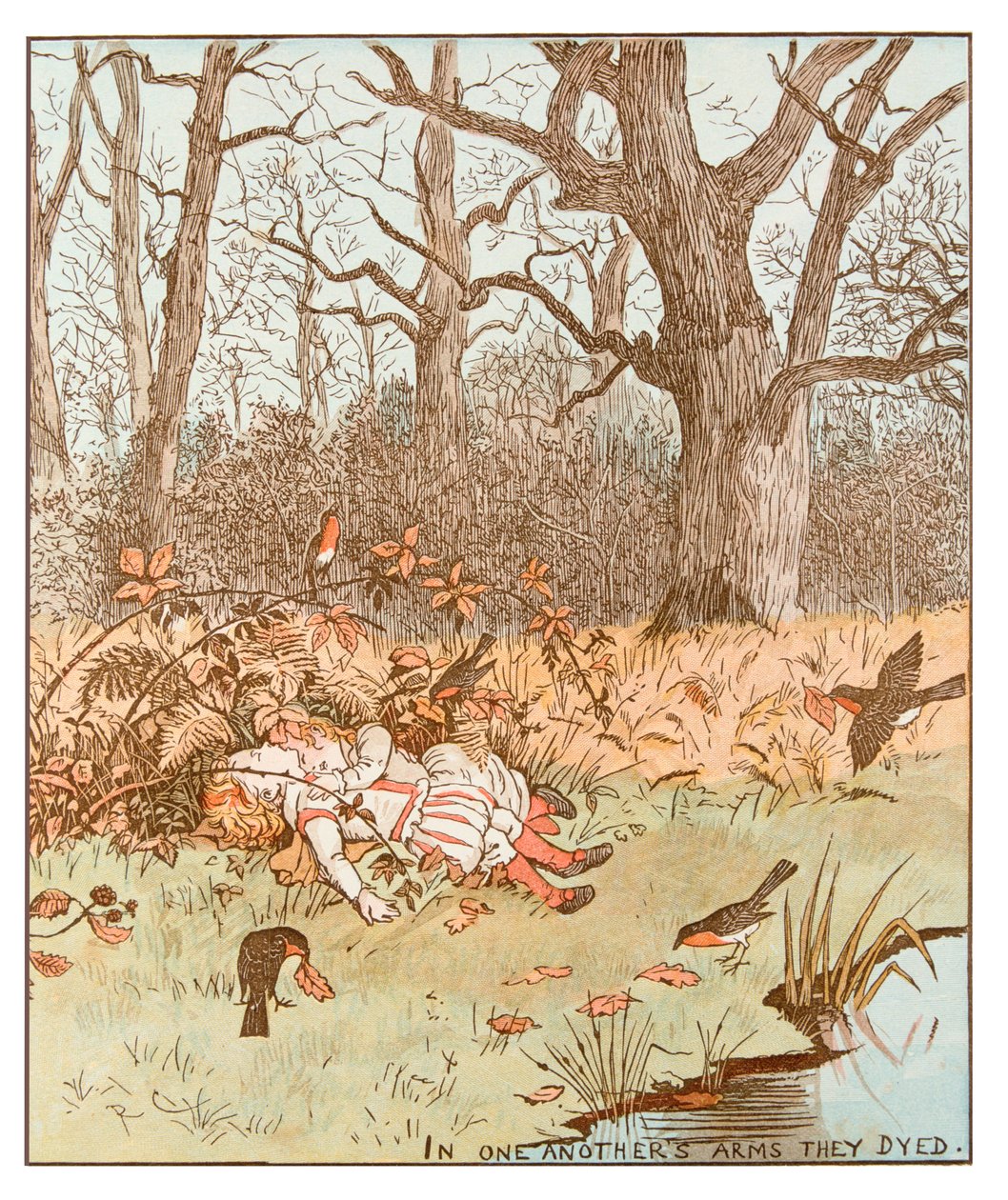 Scène de The Babes in the Wood, 1878 - Randolph Caldecott