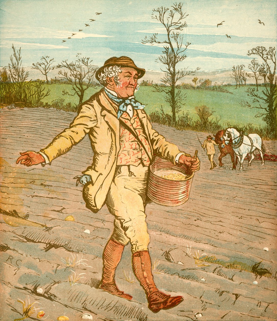 Le fermier qui a semé le maïs - Randolph Caldecott