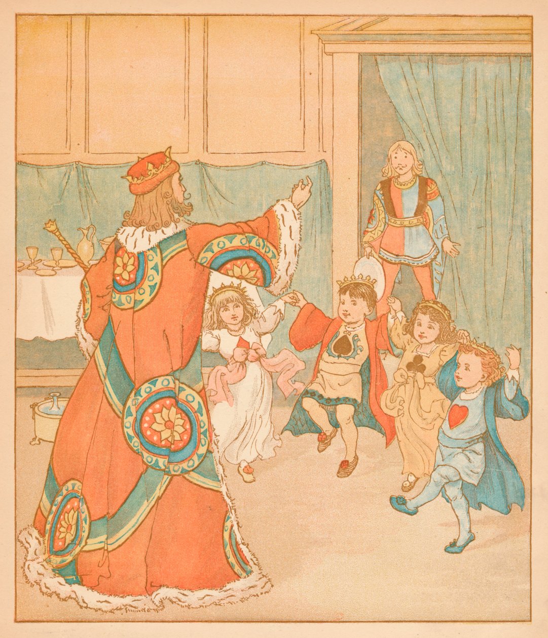Le Roi de Cœur, appelé pour ces tartes, 1880 - Randolph Caldecott