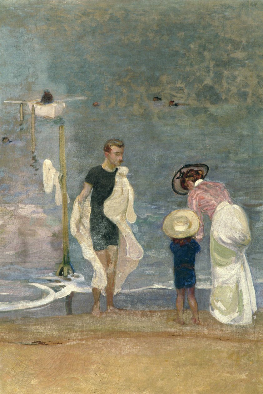 Sur la plage (détail) - Raoul Du Gardier