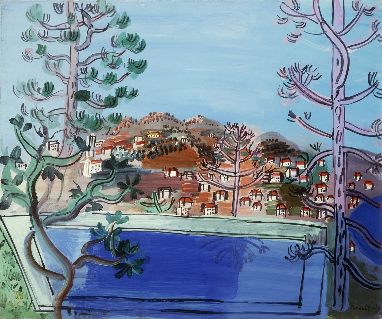A Pool at Golfe Juan ; Le Reservoir a Golfe Juan - Raoul Dufy