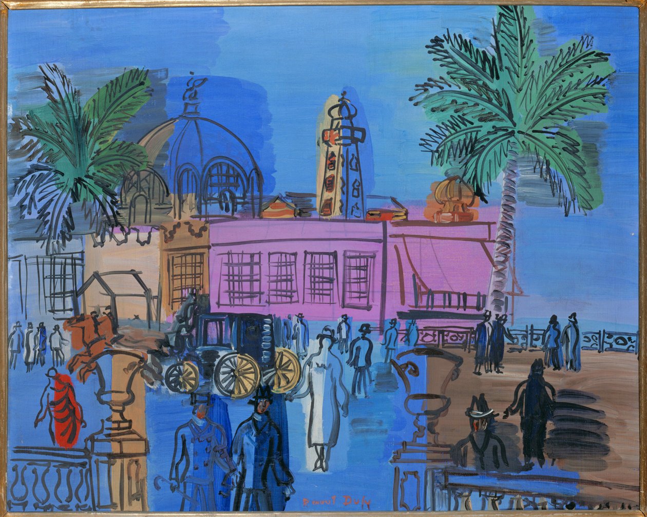 Promenade à Nice (gouache sur papier) - Raoul Dufy