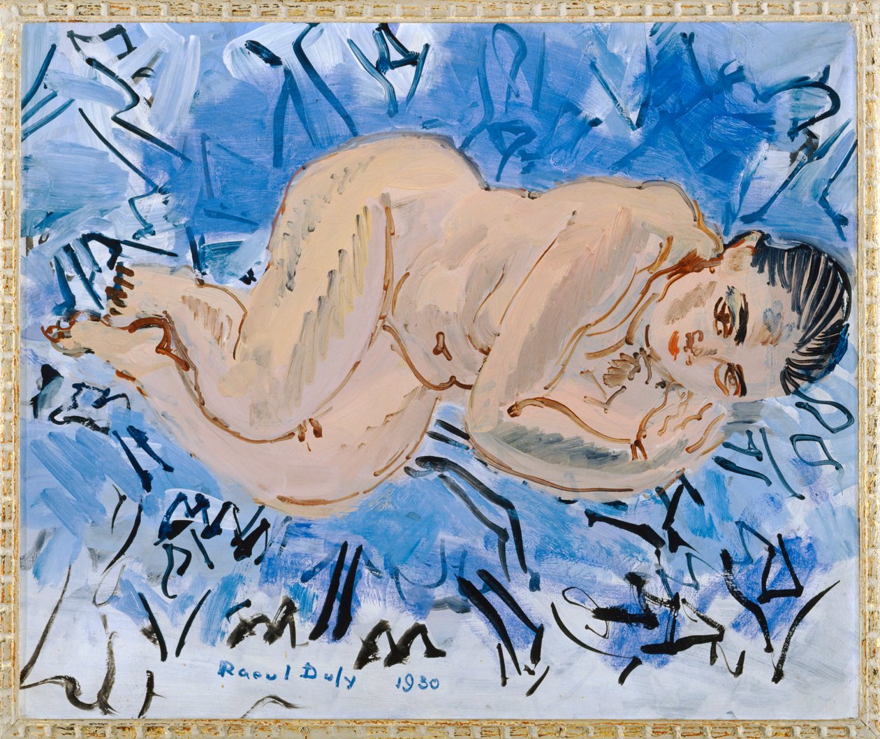 Nu féminin (peinture sur toile) - Raoul Dufy