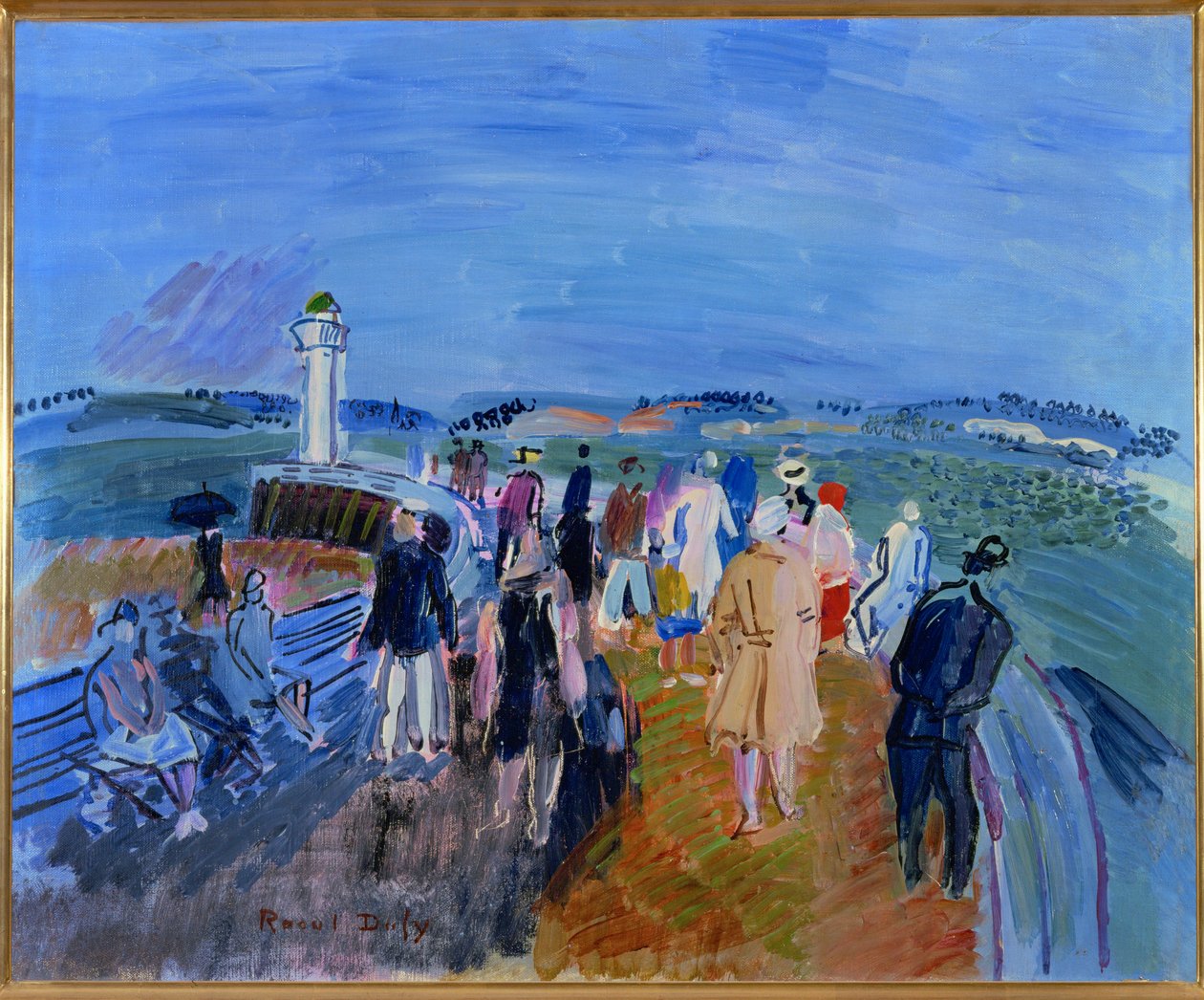 Jetee de Honfleur (oil on canvas) - Raoul Dufy