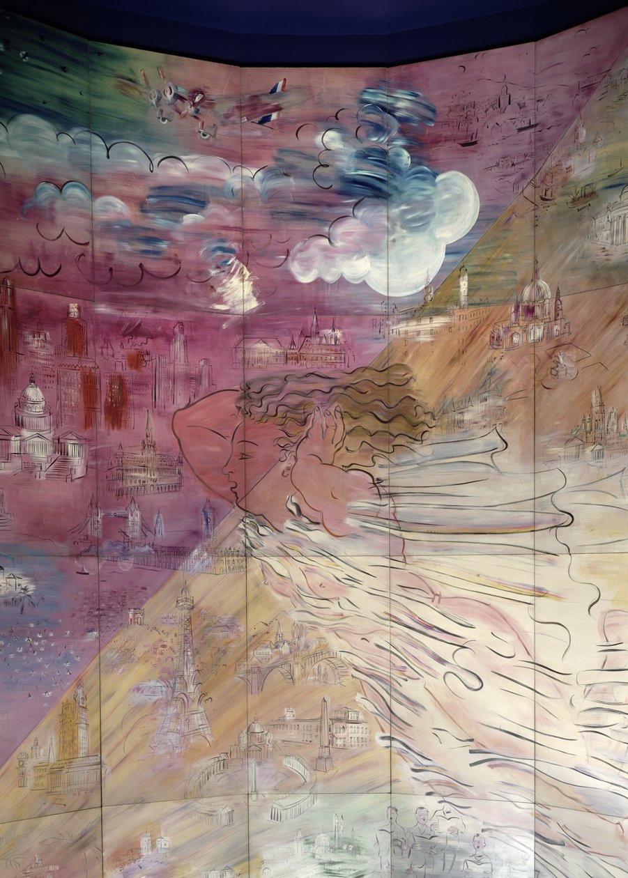 La Fee Electricite, détail du côté gauche - Raoul Dufy