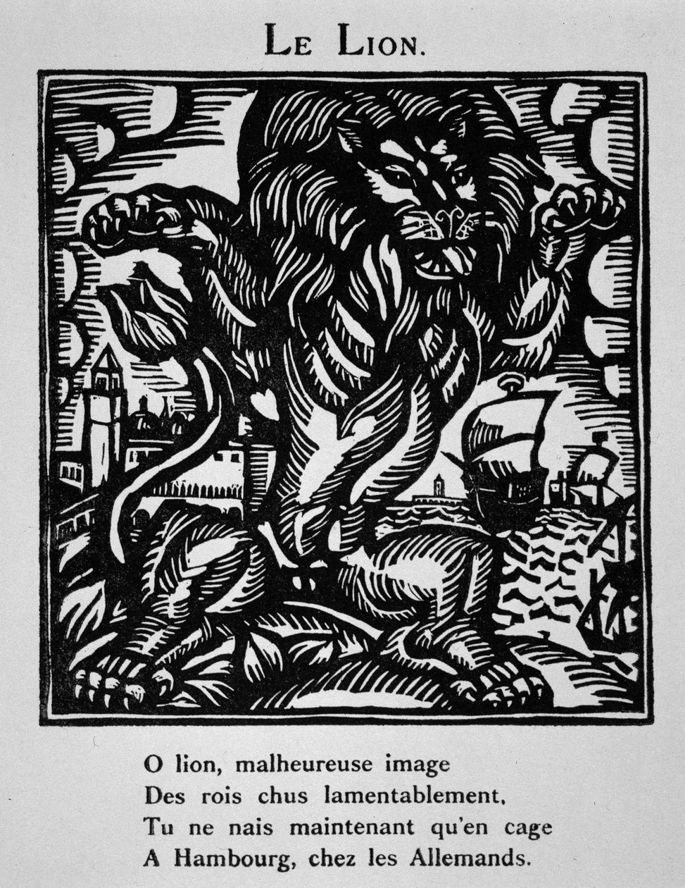 Le lion - in “Le Bestiaire ou cortège d
