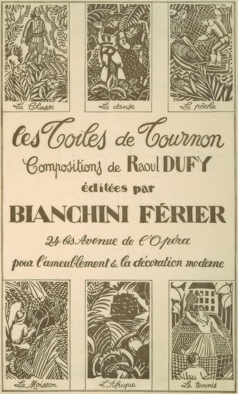 Publicité pour les toiles de Tournon - Raoul Dufy