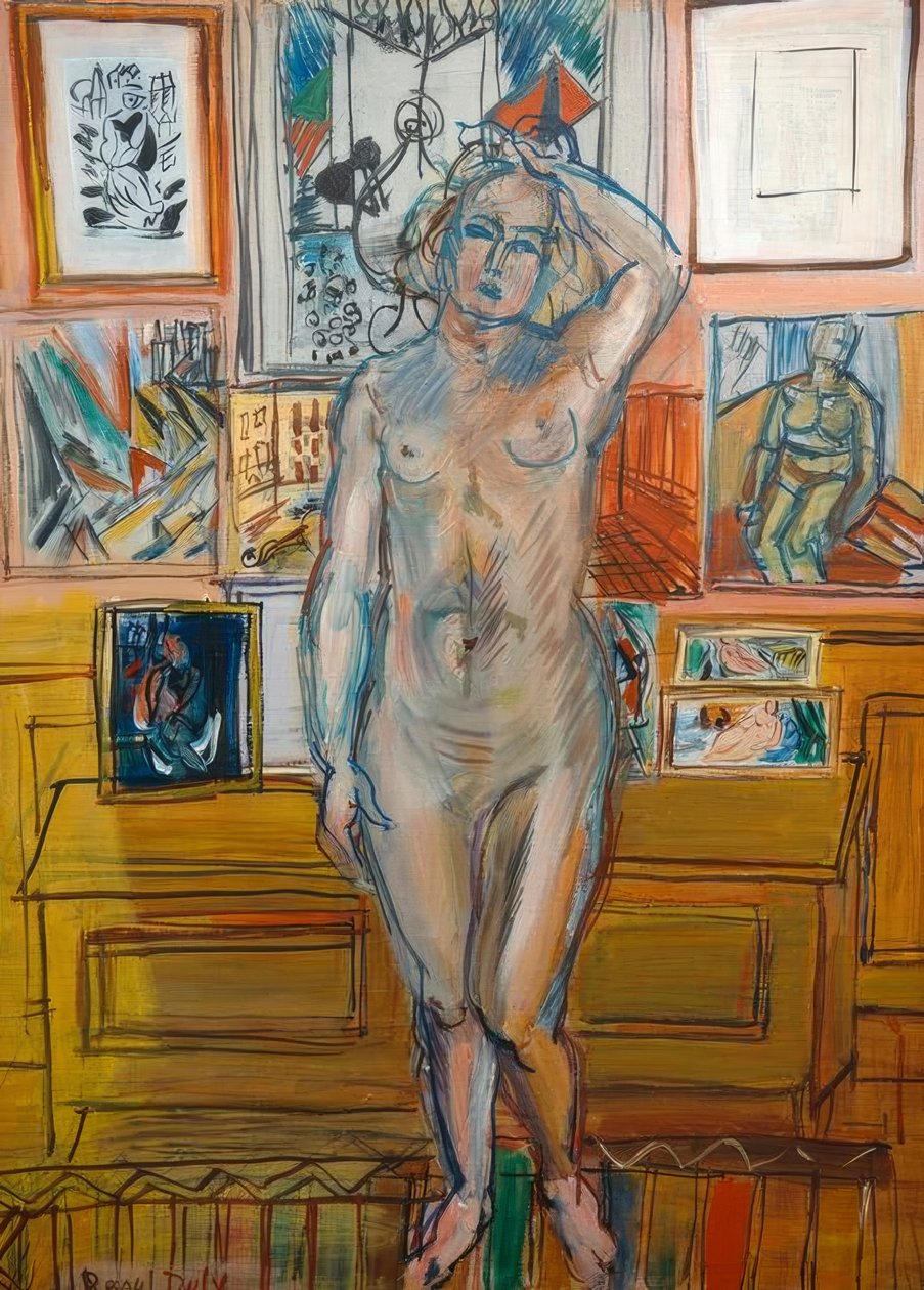Nu debout sur des peintures - Raoul Dufy
