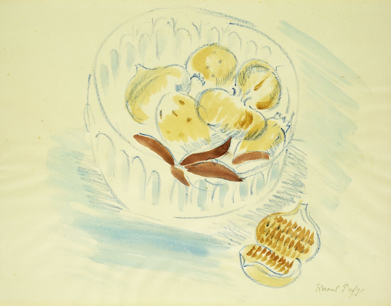 Nature morte aux figues et à la grenade ; Nature Morte aux Figues et la Grenade - Raoul Dufy