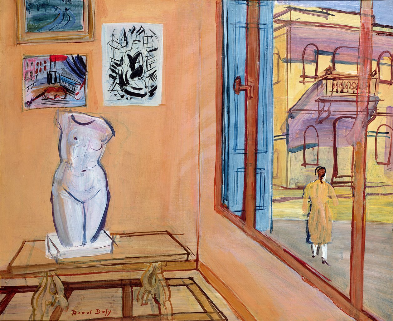 Studio avec un torse, vers 1946 (huile sur panneau) - Raoul Dufy