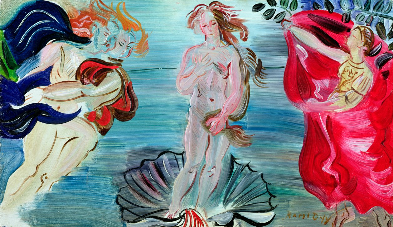 La naissance de Vénus, vers 1940 (huile sur panneau) - Raoul Dufy