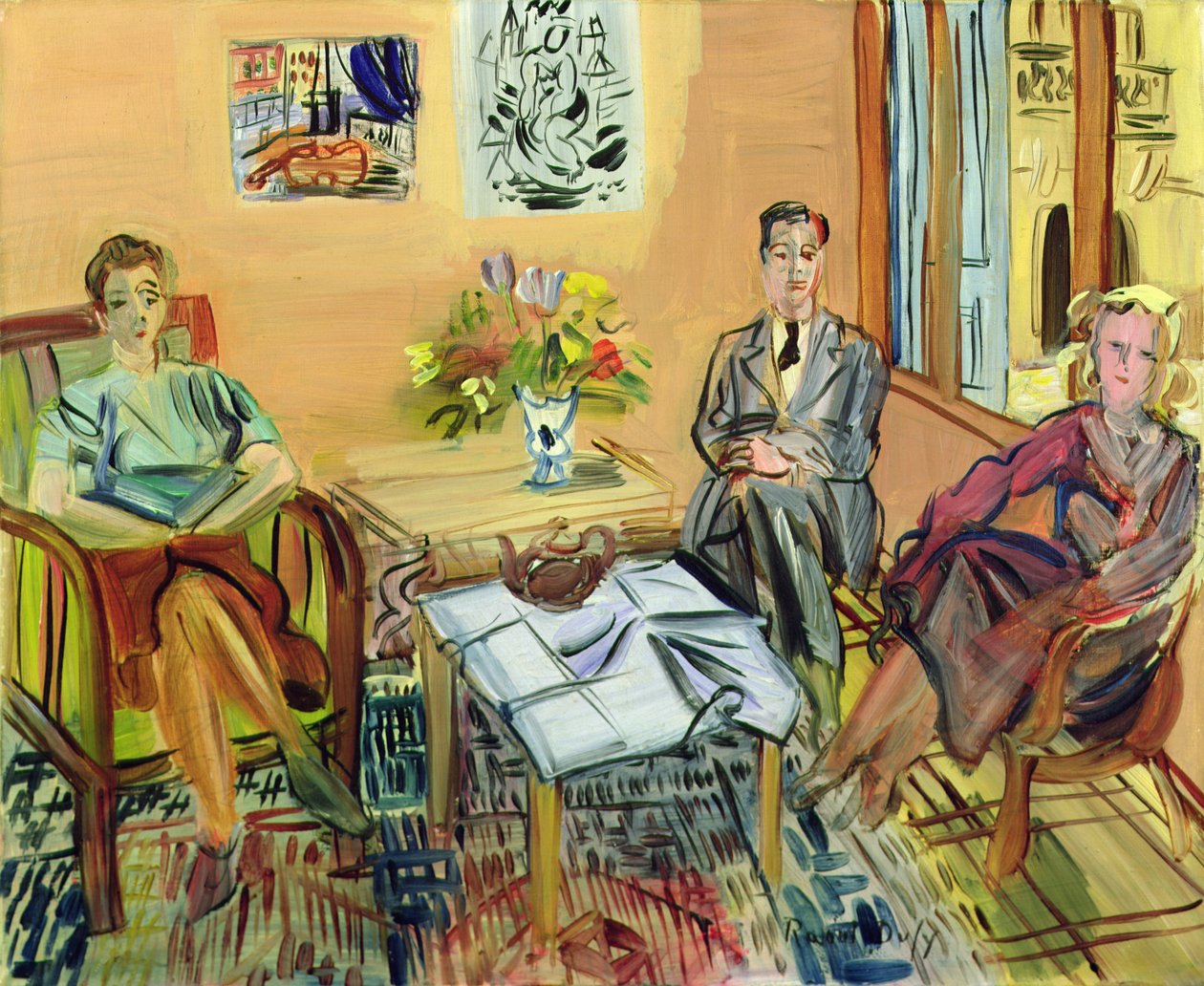 Trois figures assises - Raoul Dufy
