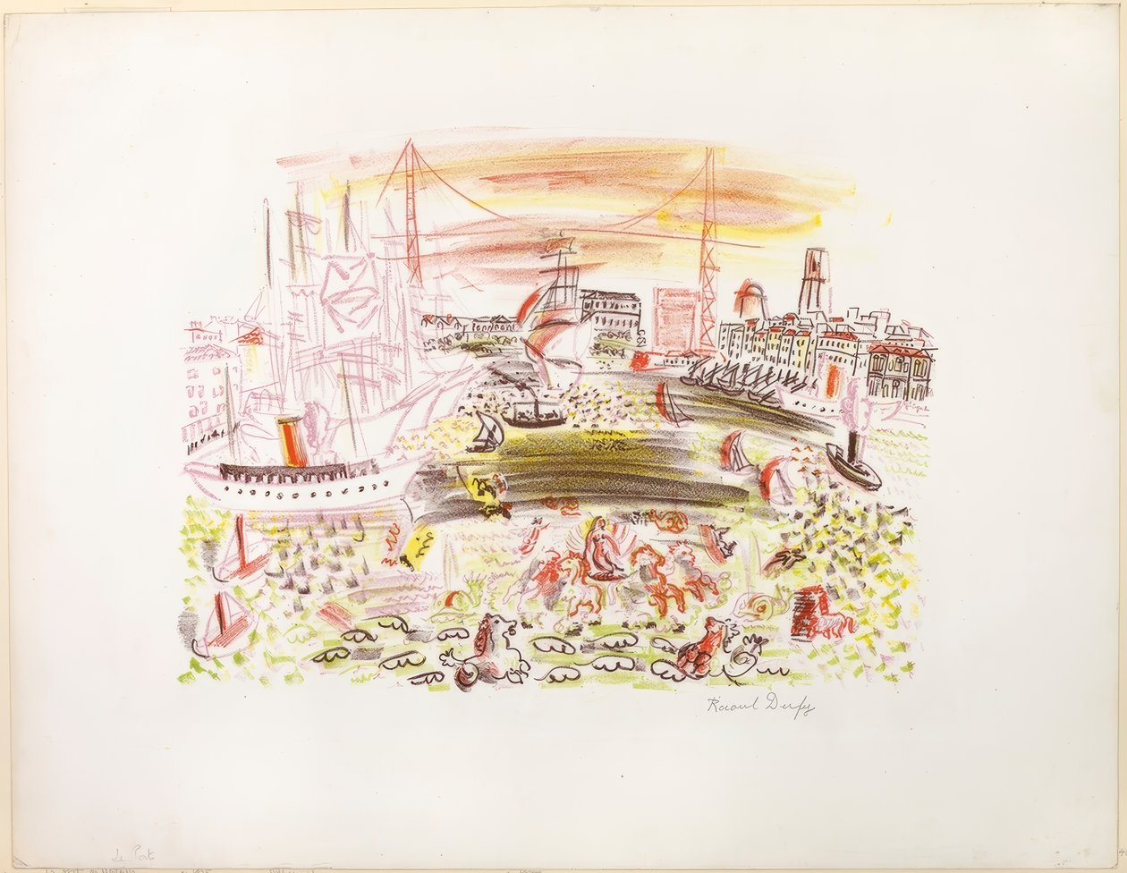 Vue de Marseille (Le Port) - Raoul Dufy