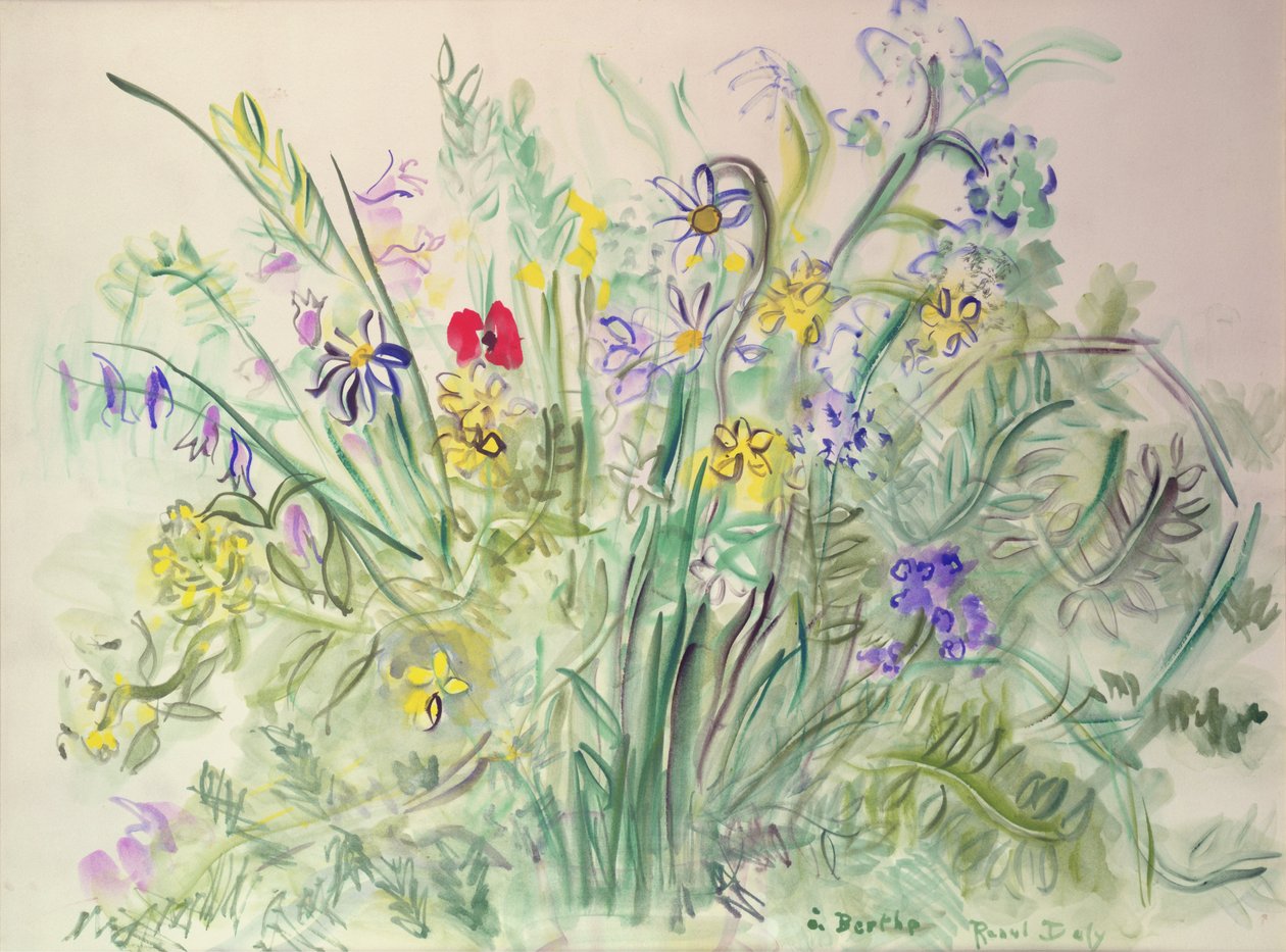 Fleurs sauvages (aquarelle sur papier) - Raoul Dufy