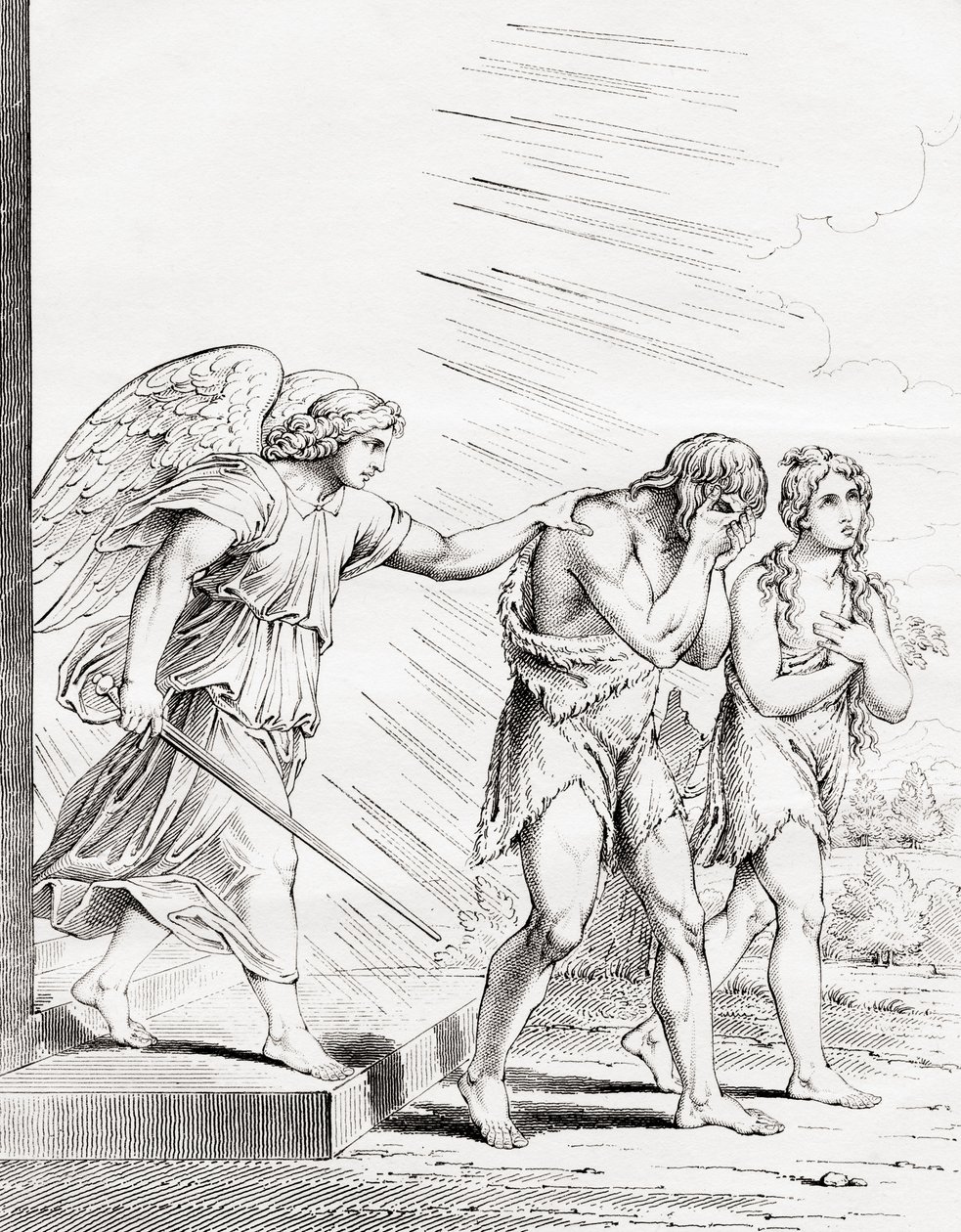 Adam et Ève chassés du paradis, 19e siècle