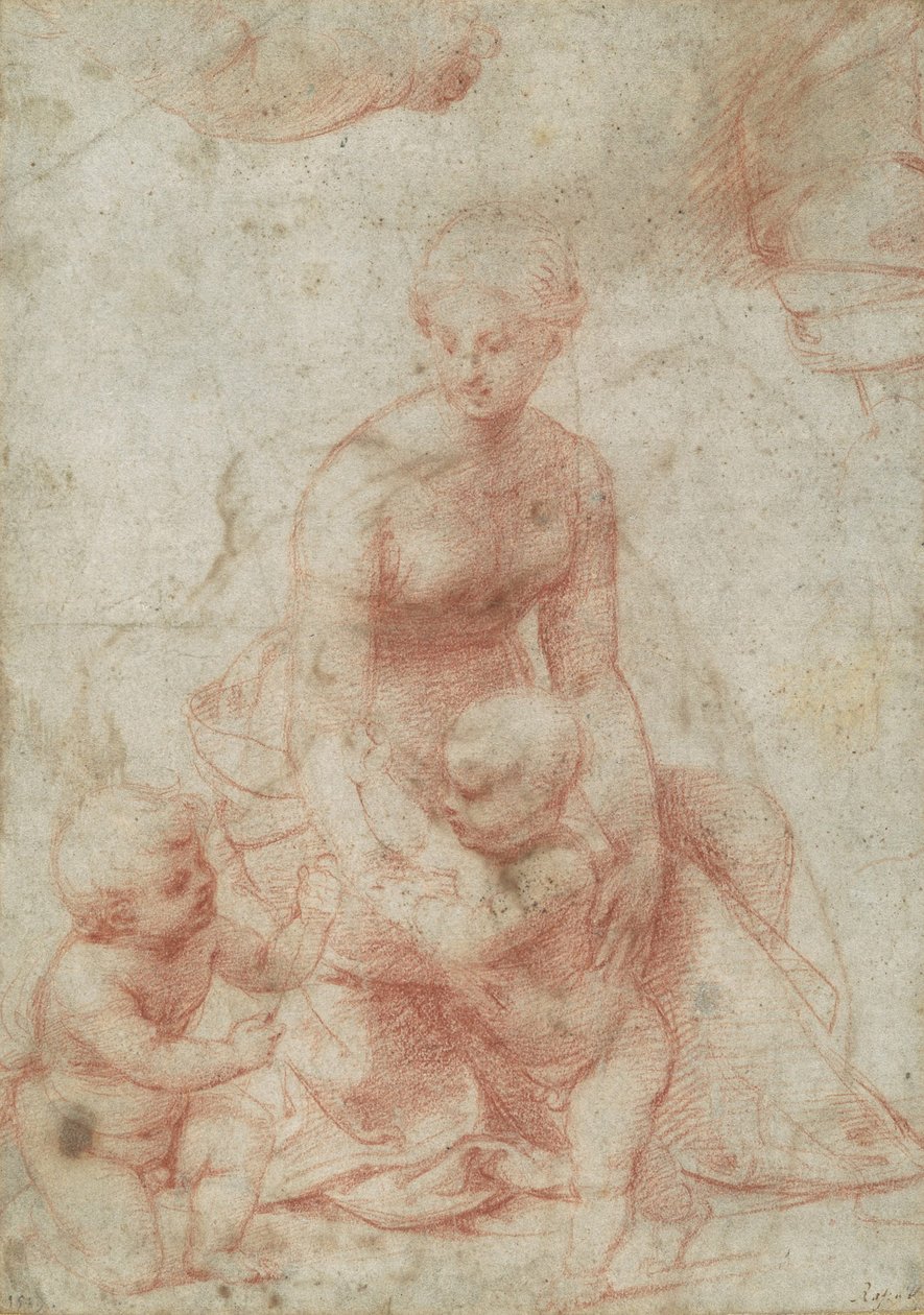 Madone et enfant avec le jeune saint Jean-Baptiste, vers 1506-7 - Raffaello Sanzio Raphael