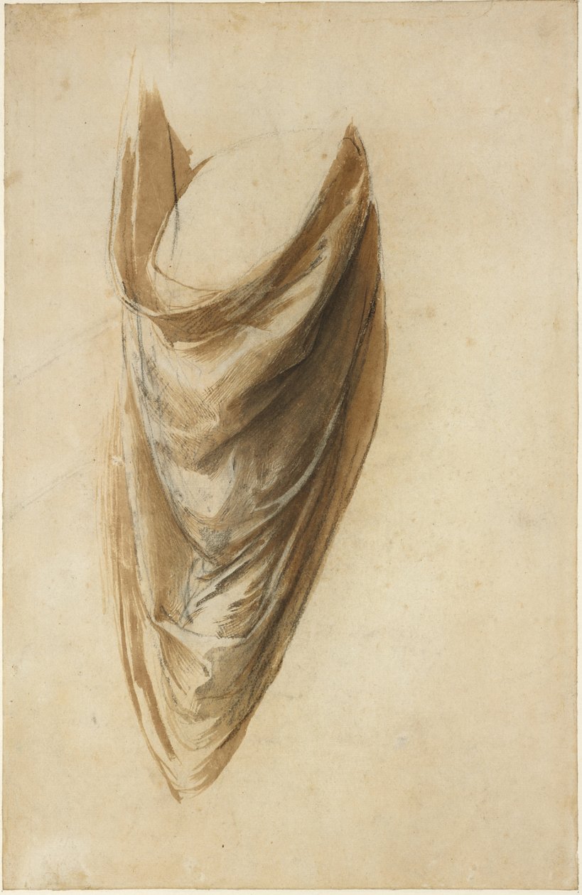 Recto : Étude de draperie pour une figure debout - Raffaello Sanzio Raphael