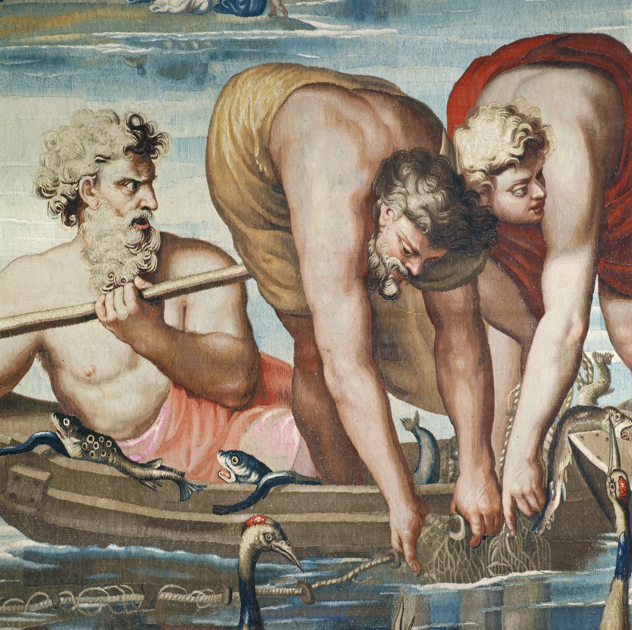 Tapisserie représentant les Actes des Apôtres, la pêche miraculeuse (détail) - Raffaello Sanzio Raphael