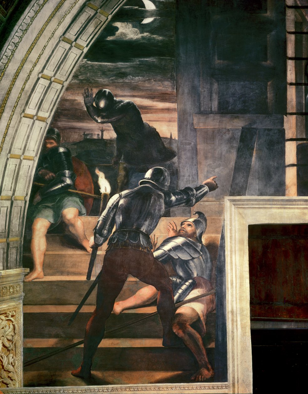 Les gardes devant la prison, de 