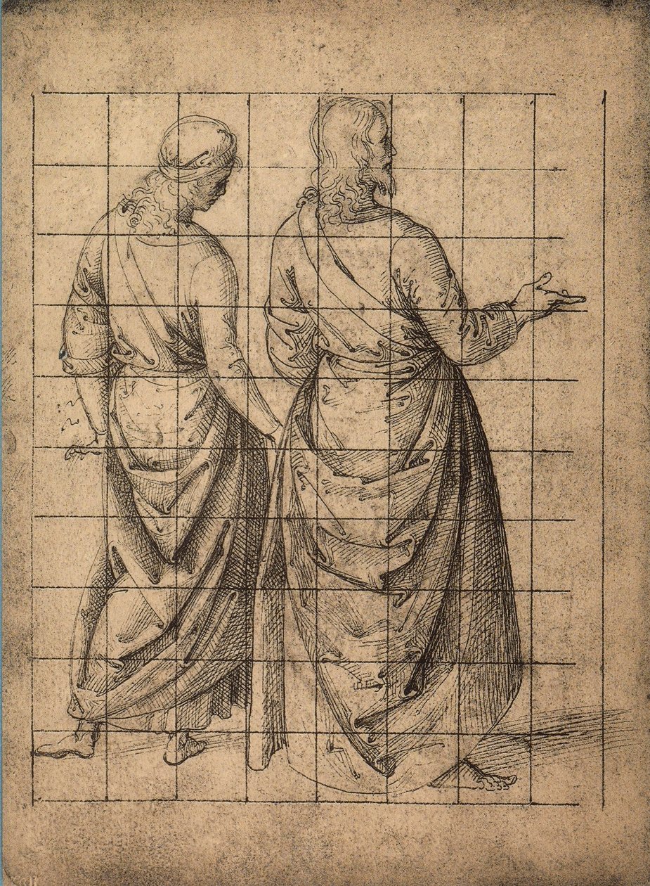 Figures masculines, vue de dos - Raffaello Sanzio Raphael