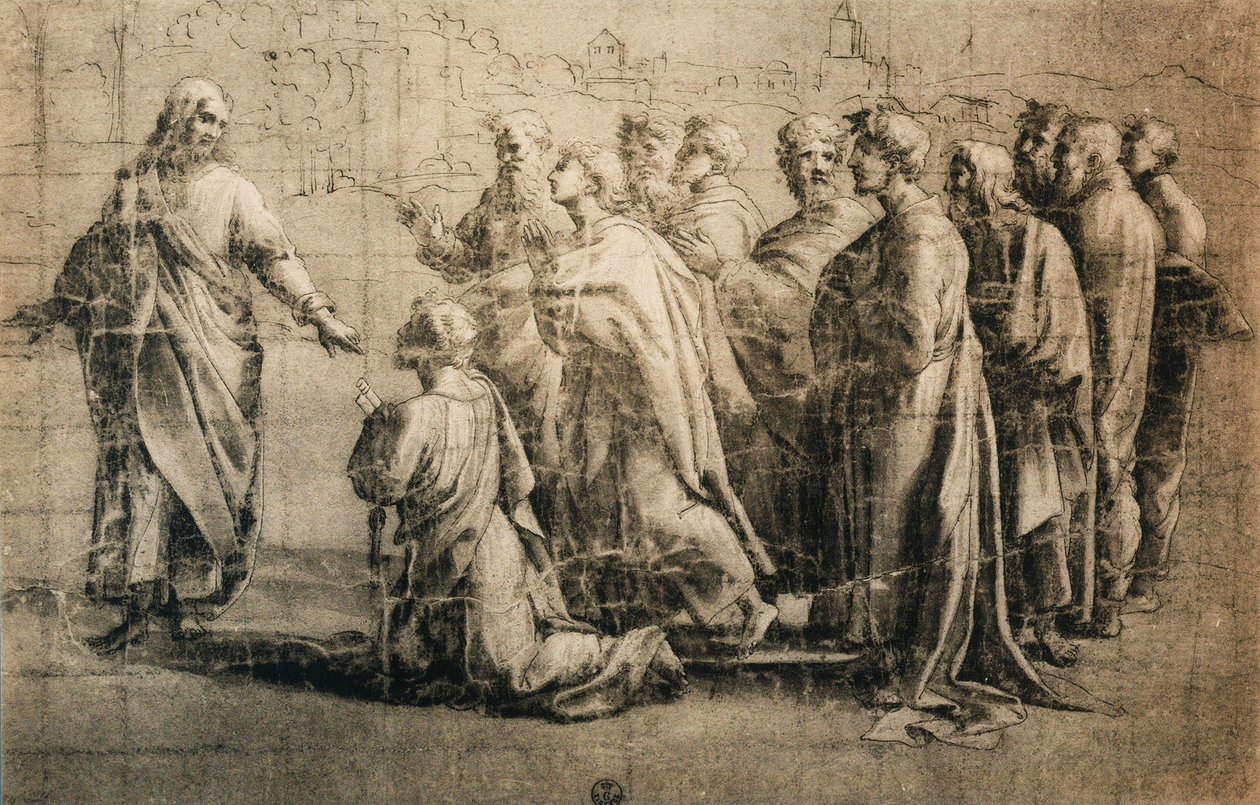 Le Christ Remettant les Clés à Saint Pierre; dessin de l