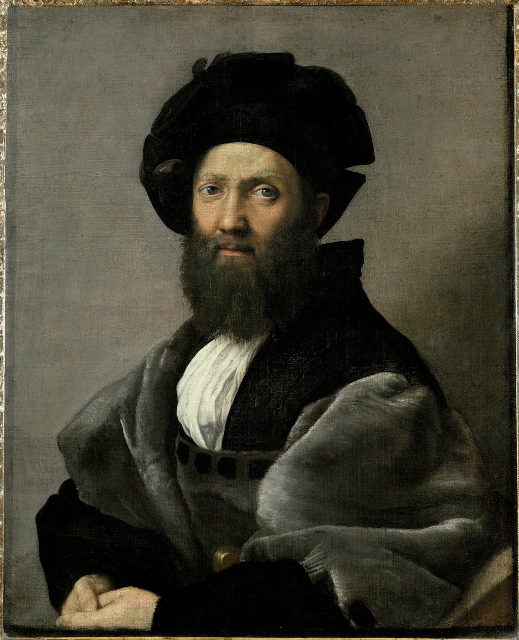 Le comte Baldassare Castiglione, auteur de "Il Cortegiano" ... - Raphael (1483 1520)