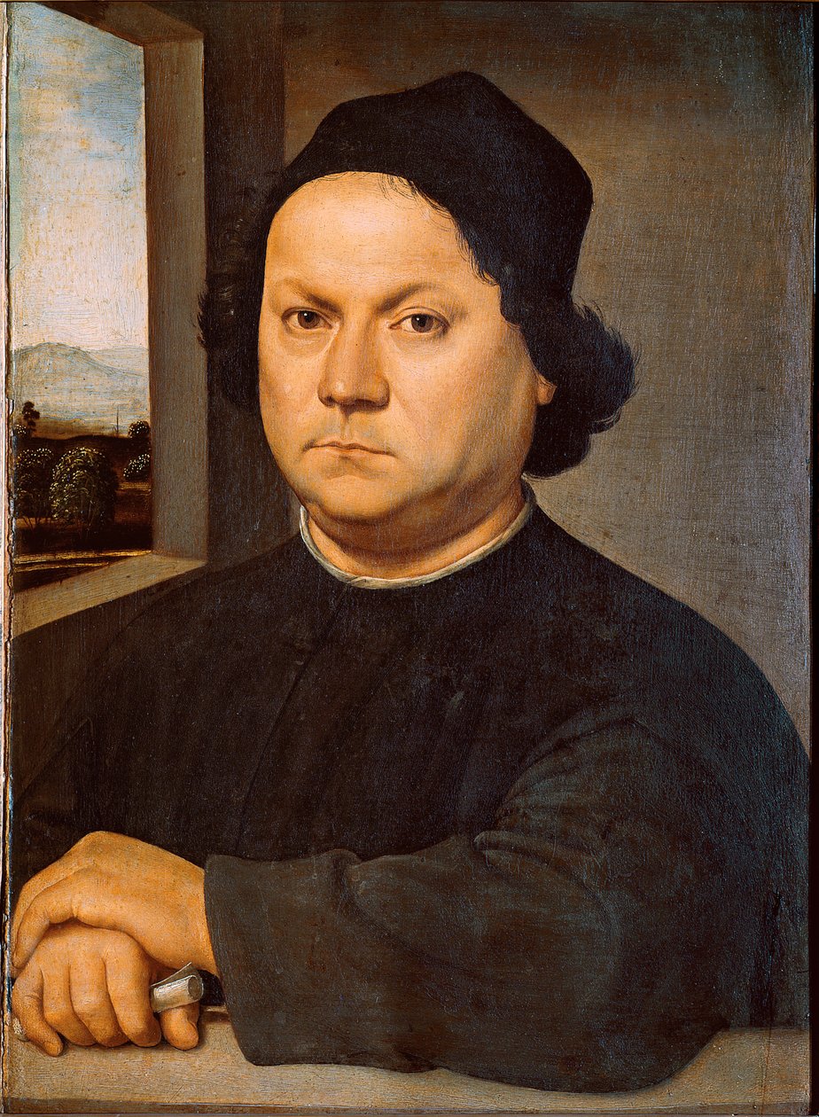 Portrait du peintre Pietro Perugino (ca. 1448-1523) dit le Pérugin - Raphael