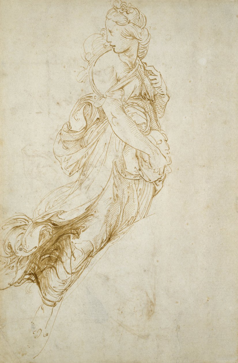 Étude pour la figure de Melpomène - Raphael