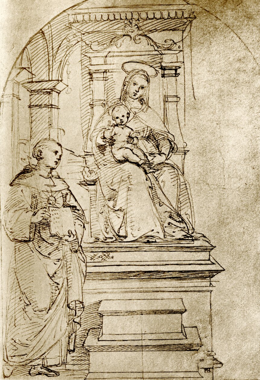 Madone en majesté - Raffaello Sanzio Raphael