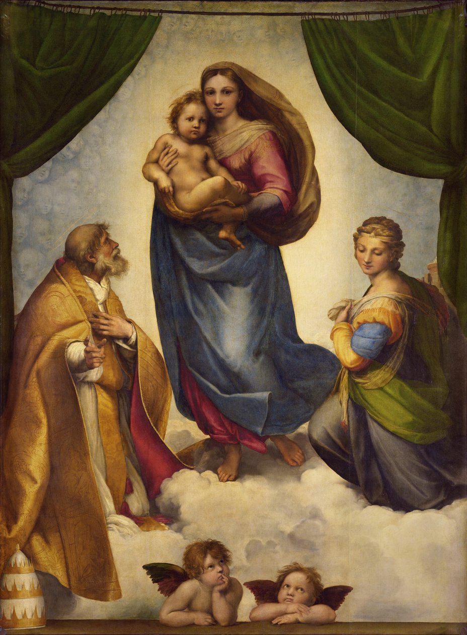 La Madone de la Chapelle Sixtine - Raphael