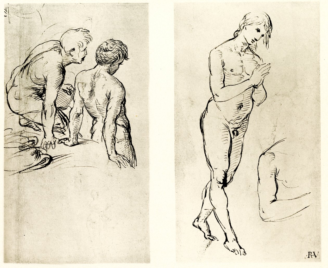 Étude sur une figure en prière - Raffaello Sanzio Raphael