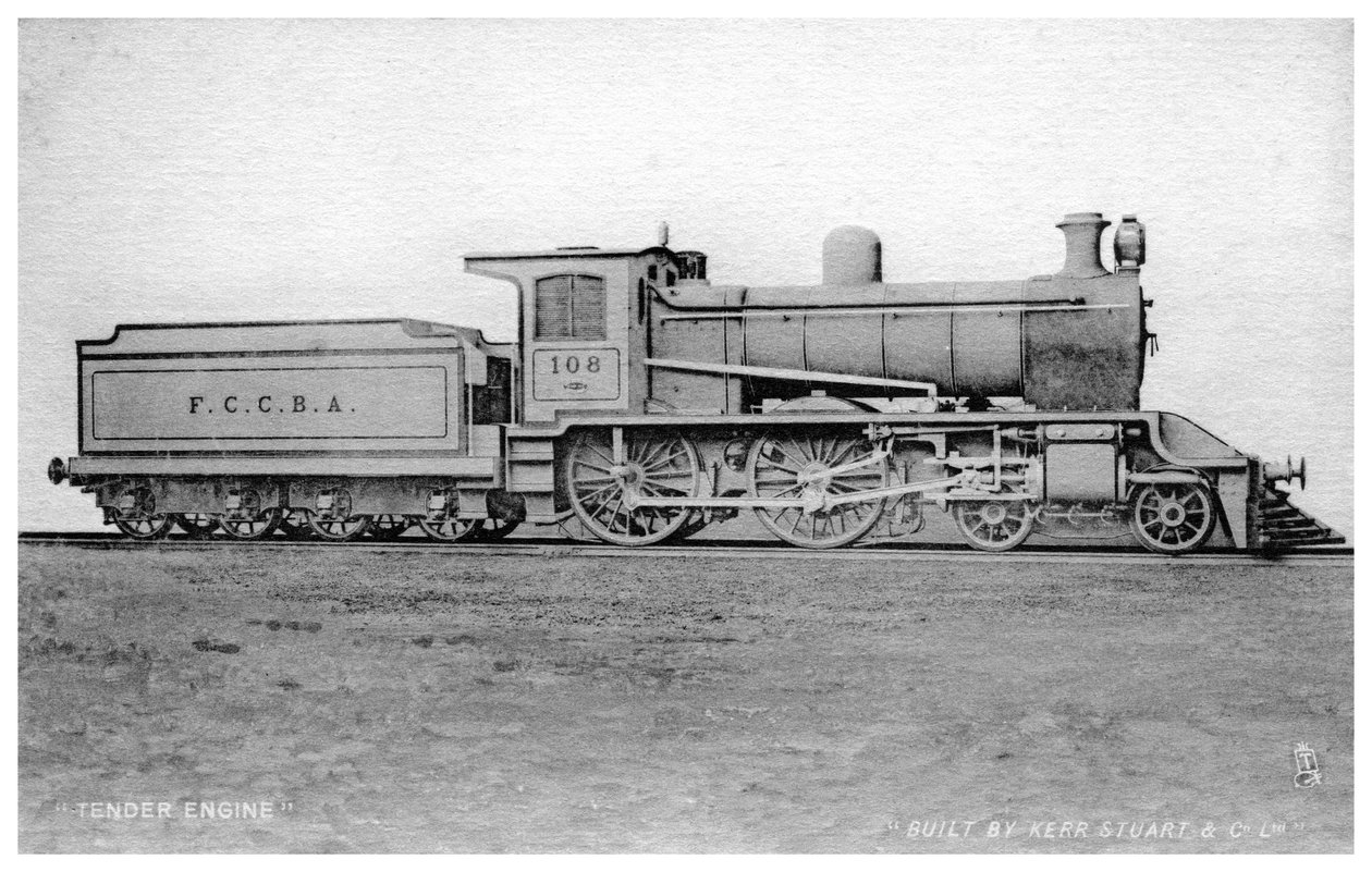 Locomotive tender 4-4-0, locomotive à vapeur construite par Kerr, Stuart and Co, début du 20ème siècle - Raphael Tuck