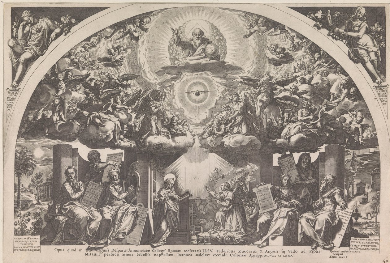 Annonciation avec les six prophètes et les chœurs d