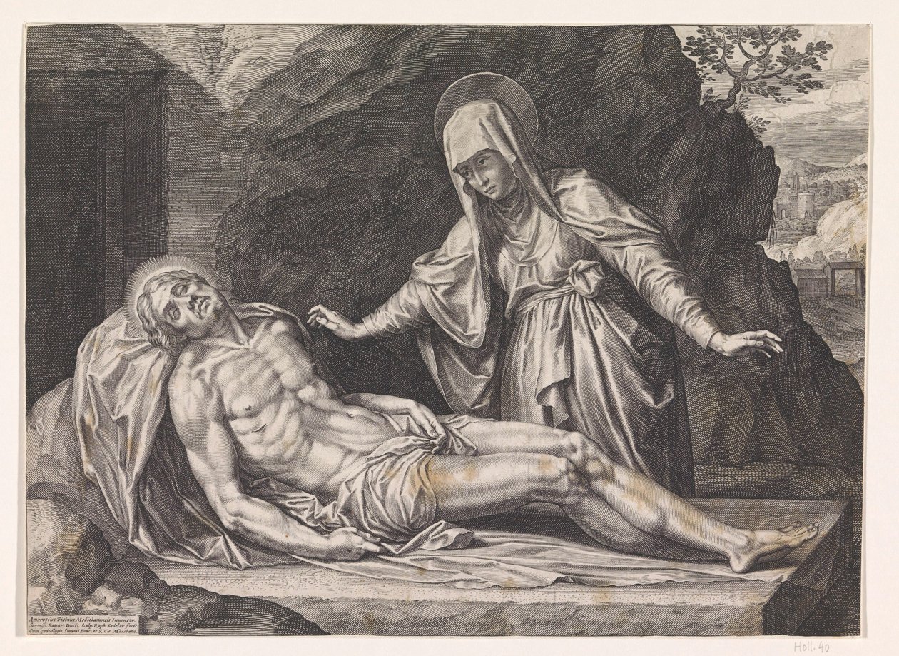 Marie avec le corps du Christ - Raphaël Sadeler (I)