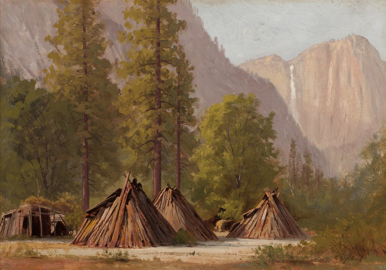 Village indien de Yosemite, 1874 - Raymond Dabb Yelland