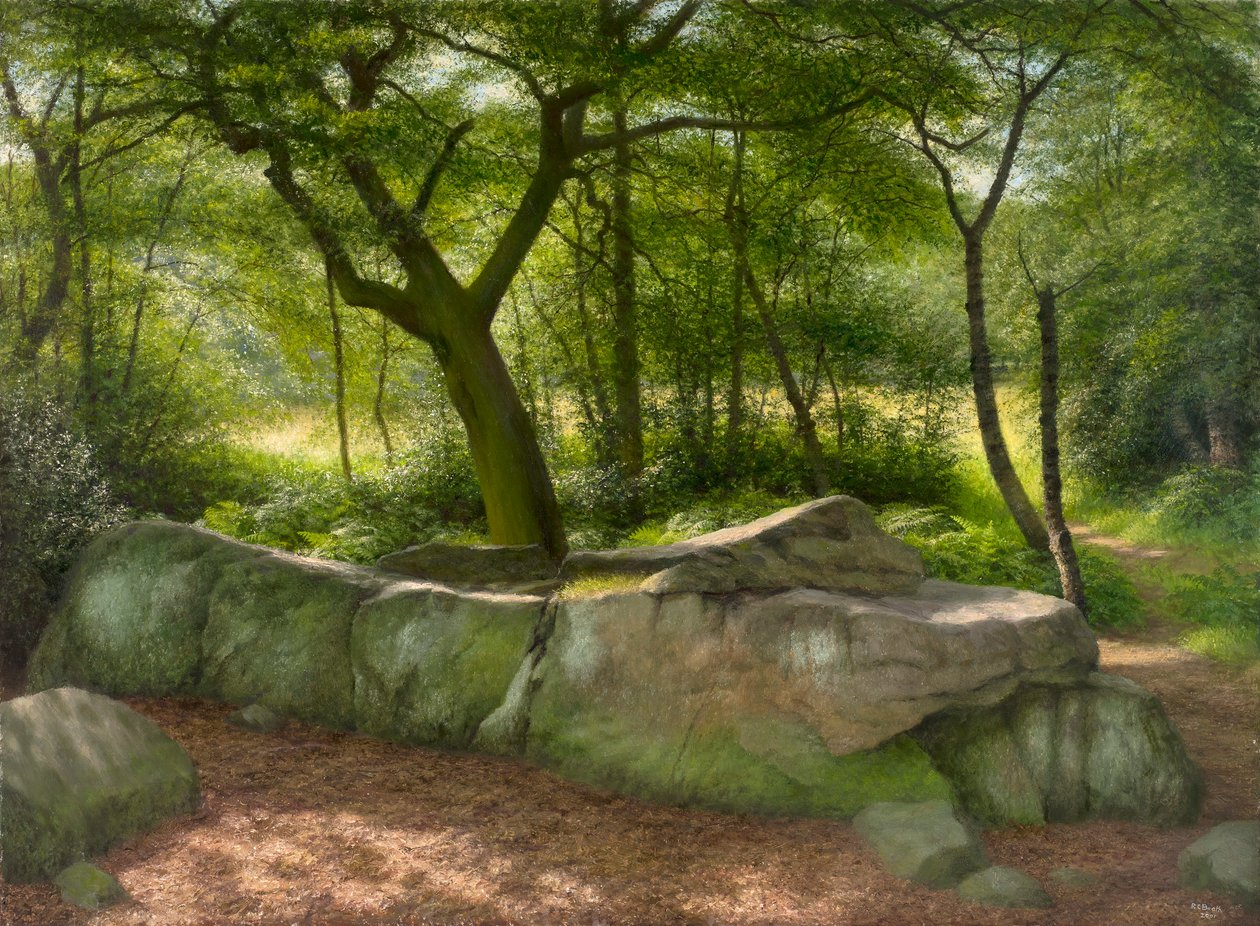 By Adel Crags : a brilliant September morning, 2001 (huile sur carton) - Raymond Booth