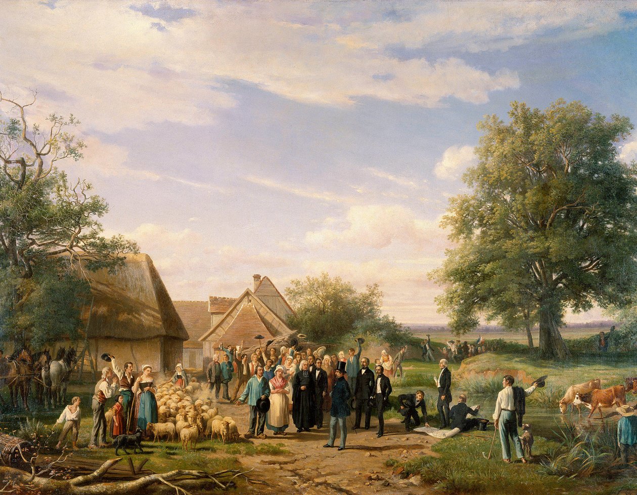 Napoléon III visitant la ferme de Coudray en Sologne - Raymond Esbrat