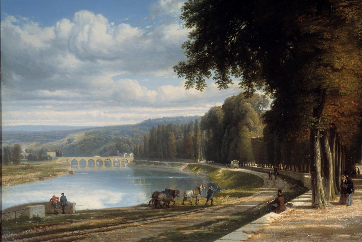 Promenade au parc de Saint-Cloud (détail) - Raymond Esbrat
