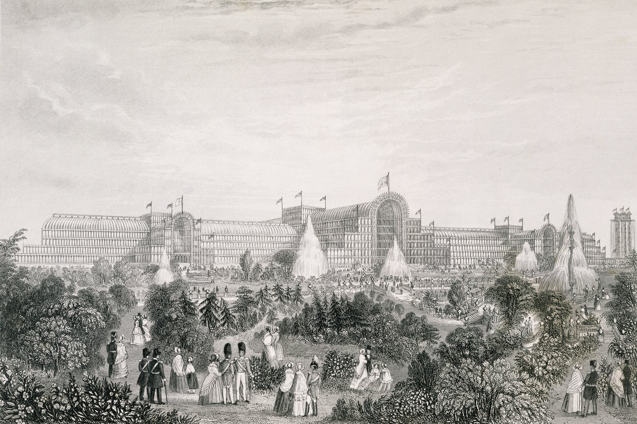 Le nouveau Crystal Palace à Sydenham, gravé par Lacey - Read