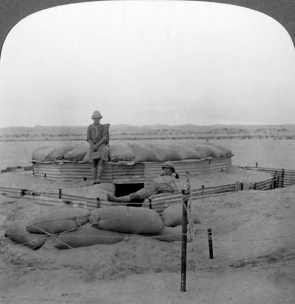 Un blockhaus unique en sable, Sud-Ouest de l