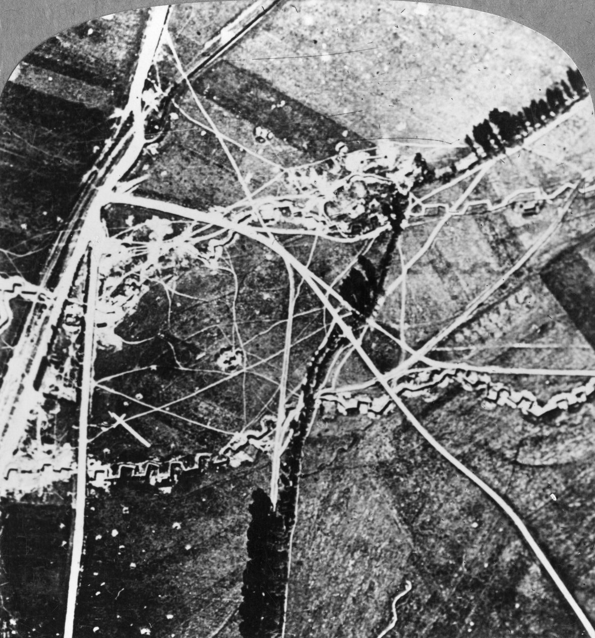 La ligne Hindenburg depuis 8000 pieds, France, Première Guerre mondiale, vers 1916-1918 - Realistic Travels Publishers