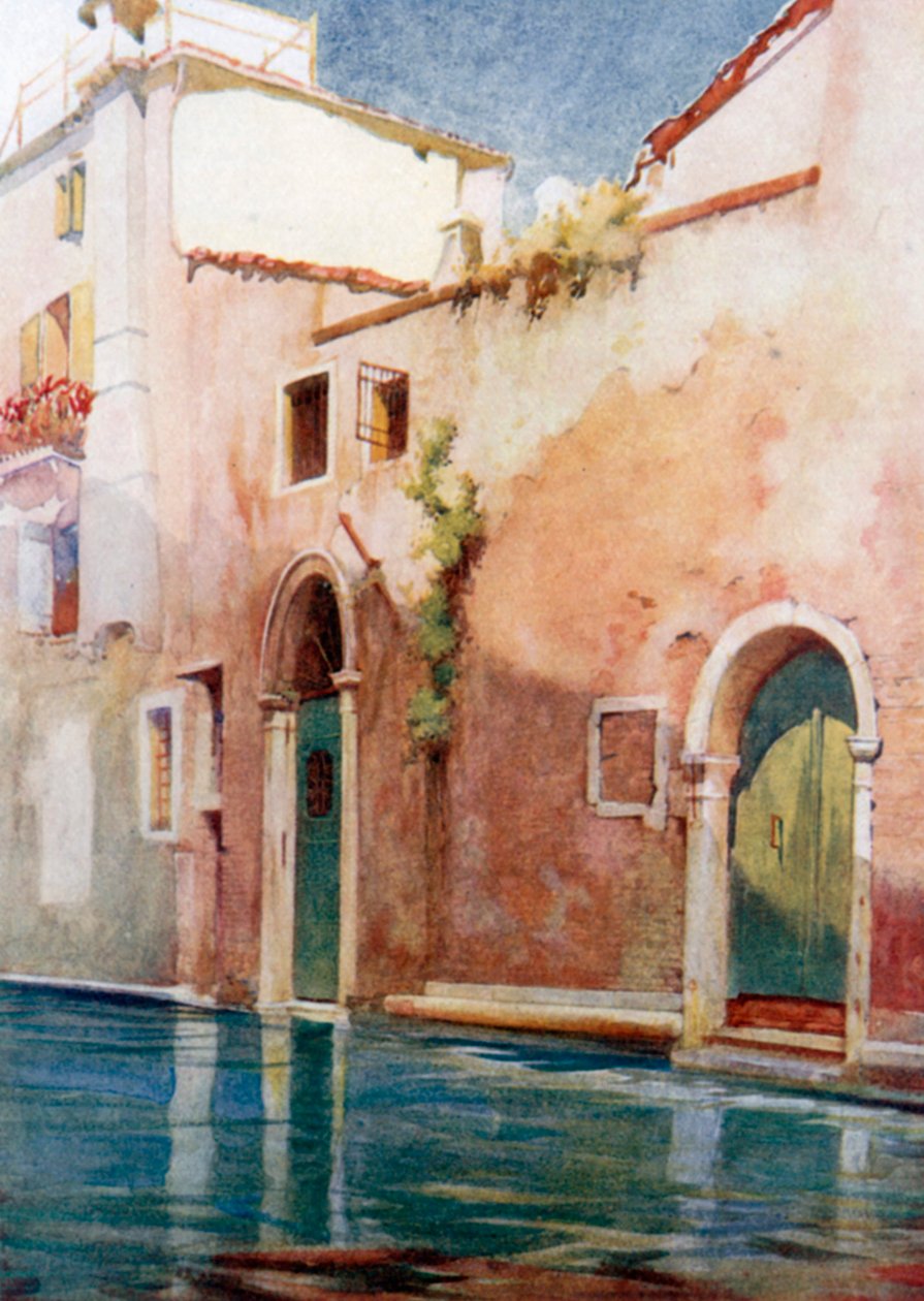 A Side Canal (lithographie couleur) - Reginald Barratt