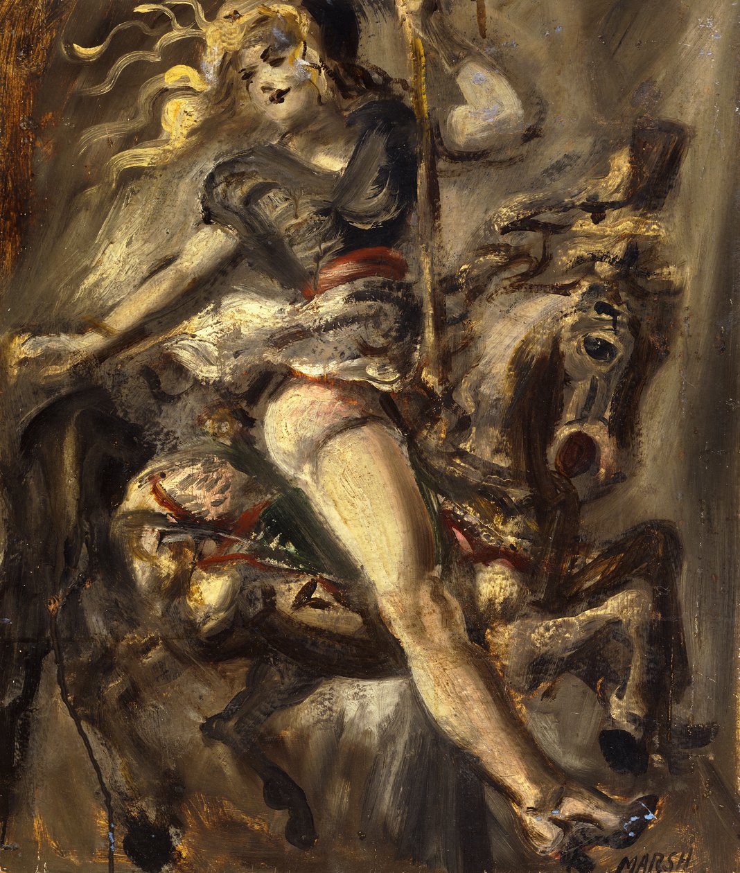 Sur le manège - Reginald Marsh