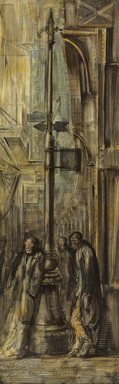 The Bowery at Pell Street - Reginald Marsh