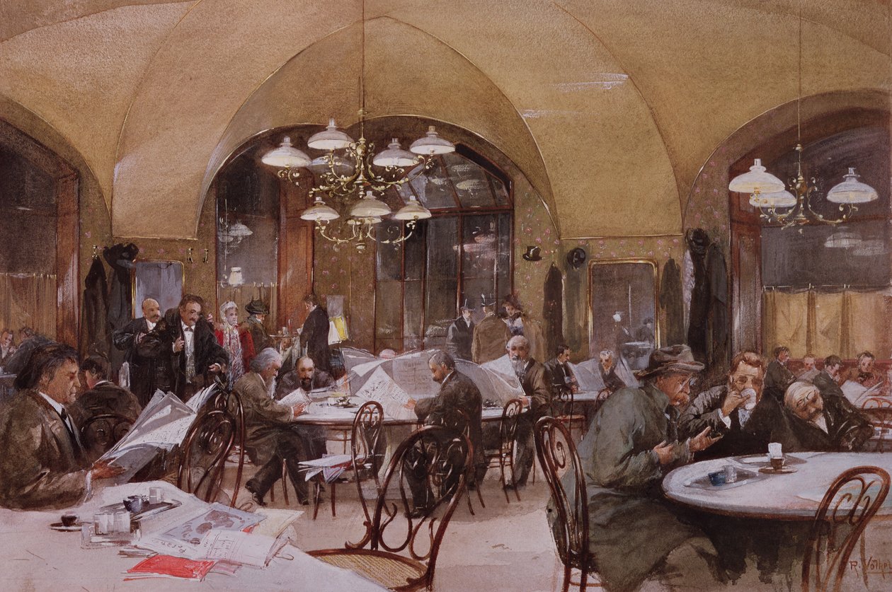 Café Griensteidl, Vienne, 1890 - Reinhold Volkel