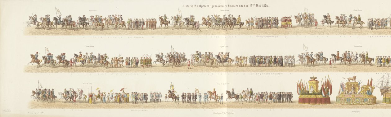 Défilé historique, tenu à Amsterdam le 12 mai 1874 - Reinier Craeyvanger