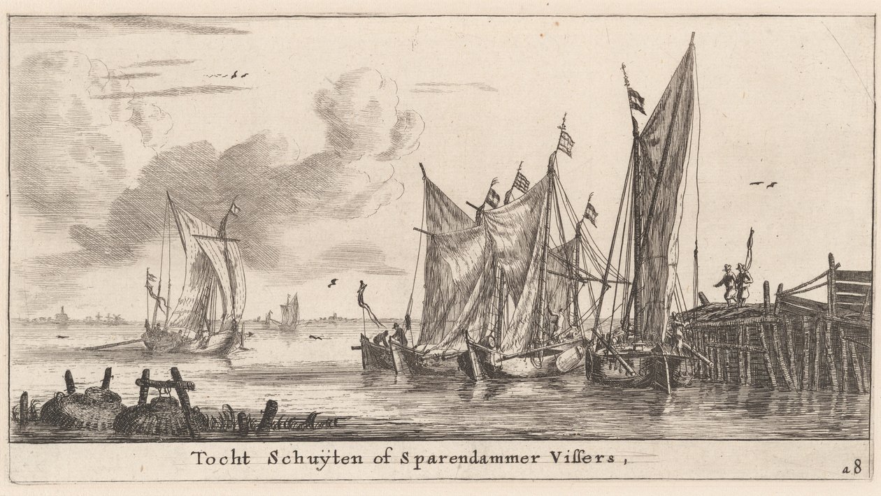 "Tocht Schuiten" ou bateaux de pêche de Spaarndam - Reinier Nooms, called Zeeman
